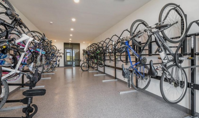 Everything you need right at your fingertips a room with a bunch of bicycles