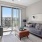 a living room with a large window